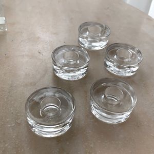 Crate and Barrel taper candle holders set of 5
